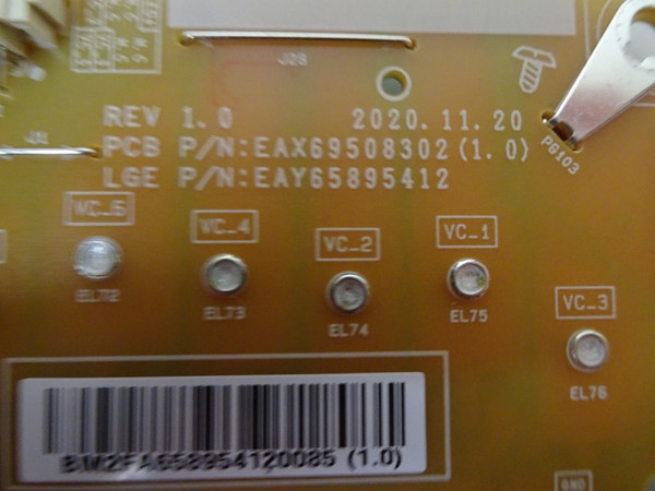 LG 55NAN080UPA.BUSYLJR Power Board EAY65895412, EAX69508302