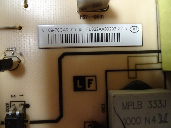 Vizio M70Q6-J03 Power Supply 09-70CAR190-00, (1P-120CX00-1011)