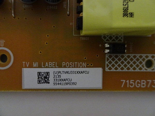 Vizio V435-J01 Power Board PLTVKU331XXAF, (715GB739-P01-000-0H2S)