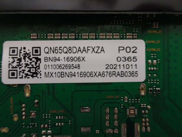 Samsung QN65Q8DAAFXZA Main Board BN94-16906X