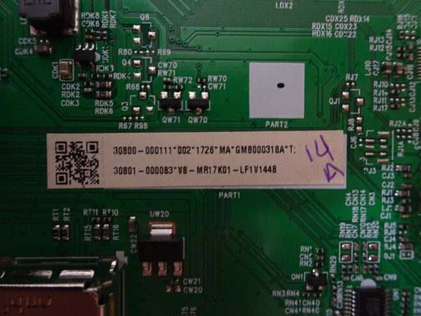 TCL 65S435 Main Board 30800-000111, (40-MR17G1-MAC2HG)