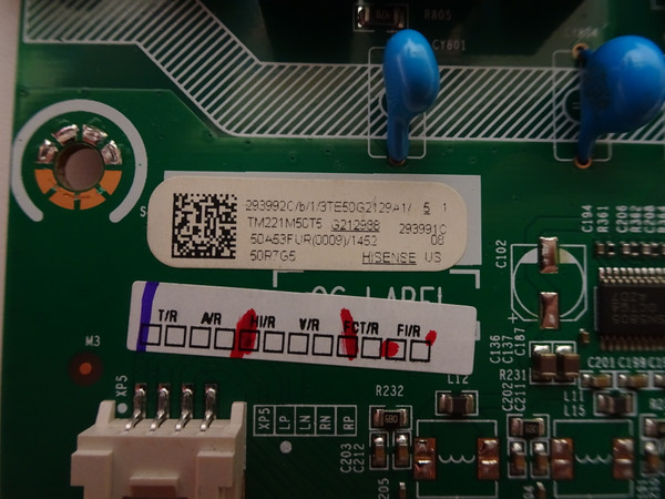 Hisense 50R7G5 Main Board 293992C, (RSAG7.820.10808/ROH)