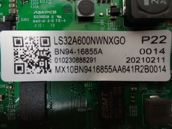 Samsung S32A604NWN Main Board BN94-16855A, (BN97-18212Z)