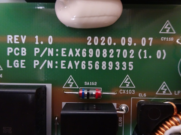 LG OLED55GXPUA Power Board EAY65689335