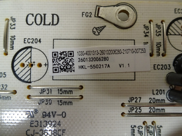 Onn 100012586 Power Board 260132006280, (HKL-550217A)