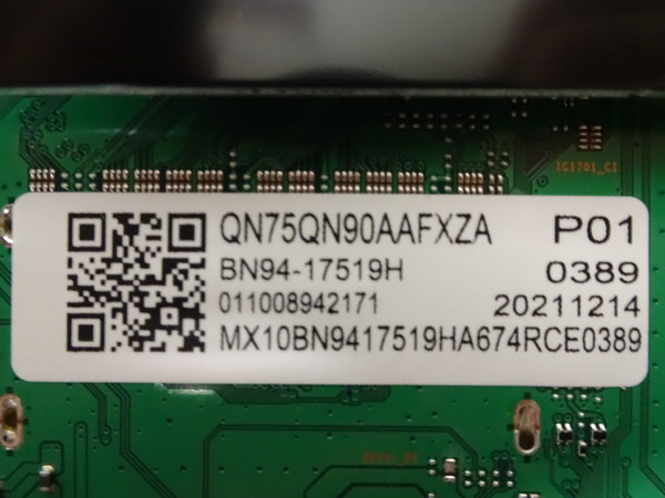 Samsung QN75QN90AAFXZA Main Board BN94-17519H, (BN97-19544S)
