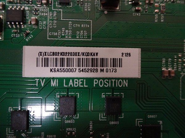 Vizio M55Q7-J01 Main Board 756TXLCB02K022, (715GB722-M0C-B00-004D)