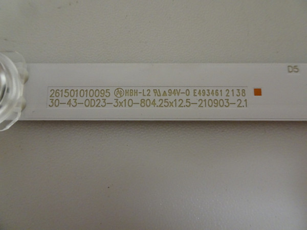 Samsung UN43TU7000FXZA LED Strip Set (3) 261501010092, (261501010095)