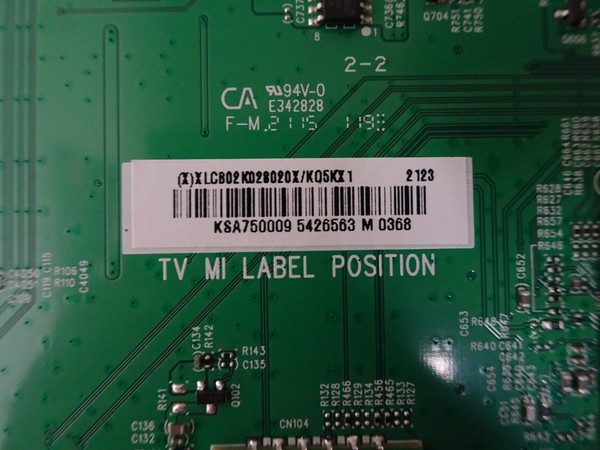 Vizio P75Q9-J01 Main Board 756TXLCB02K028, (715GB761-M0B-B00-005Y)