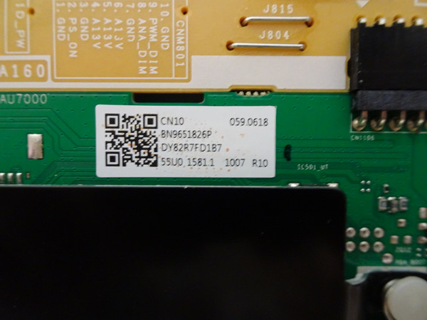 Samsung UN50TU700DFXZA Main Board 50TU700DF-826P, (BN96-51826P, BA55FA160)