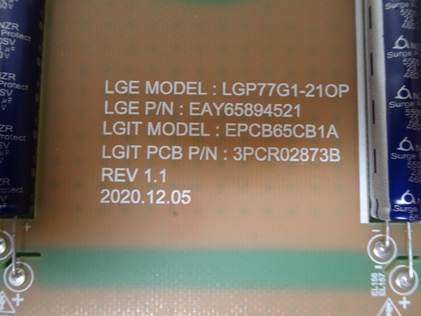 LG OLED77G1PUA.BUSWLJR Power Board EAY65894521, (3PCR02873A)