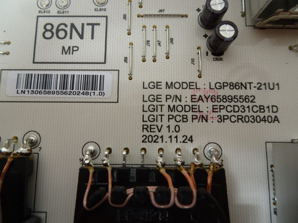 LG 86UQ7590PUD Power Board EAY65895562
