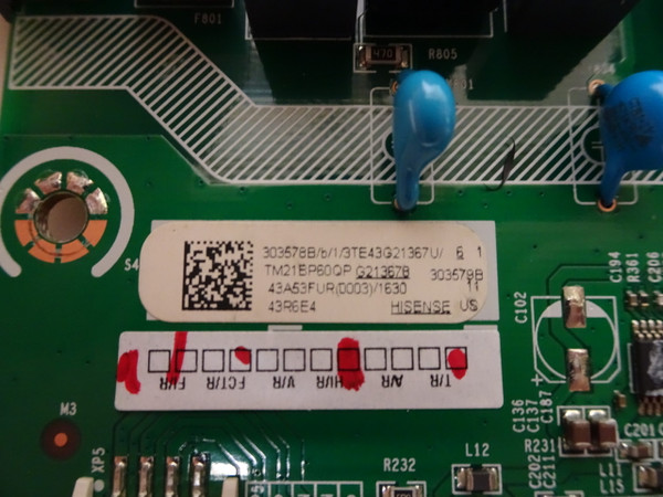 Hisense 43R6E4 Main Board 303578B