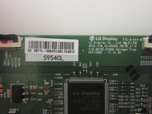 Philips 55PFL5766/F7 T-Con Board 6871L-5954C
