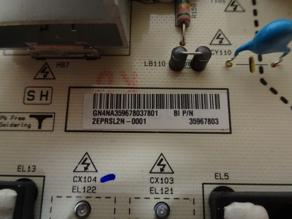 LG OLED77C2PUA.DUSQLJR Power Board EAY35967803