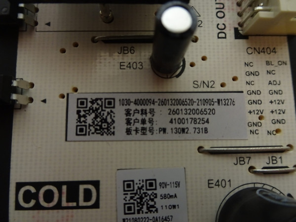 Onn 100012585 Power Board 260132006520