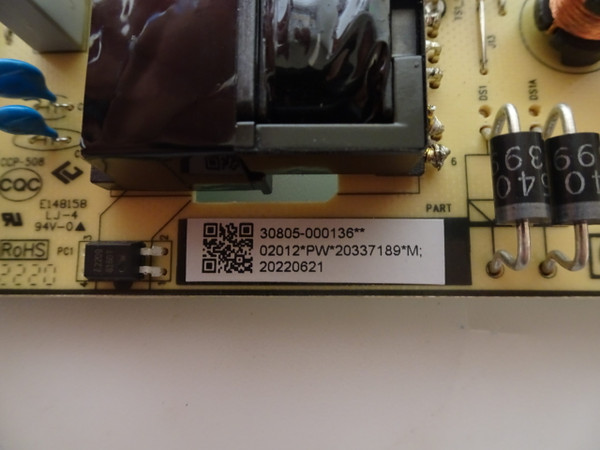 TCL 43S455 Power Board 30805-000136