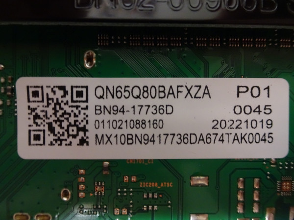 Samsung QN65Q80BAFXZA Main Board BN94-17736D