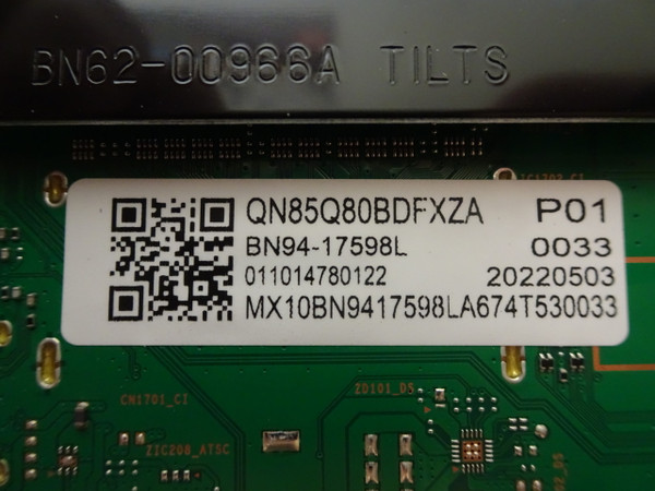 Samsung QN85Q80BDFXZA Main Board BN94-17598L