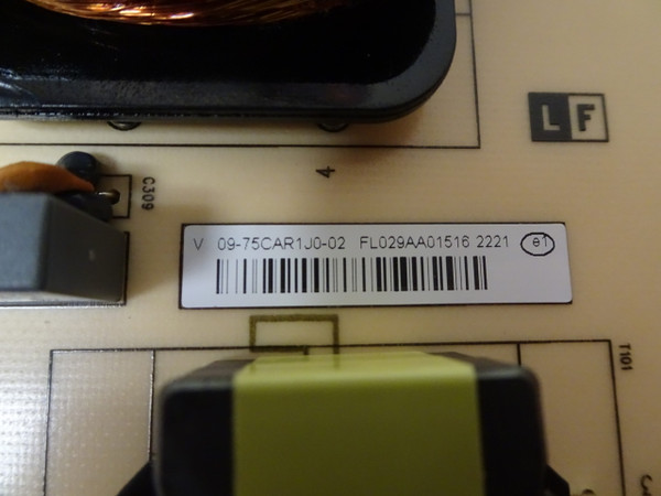 Vizio M75QXM-K03 Power Board 09-75CAR1J0-02