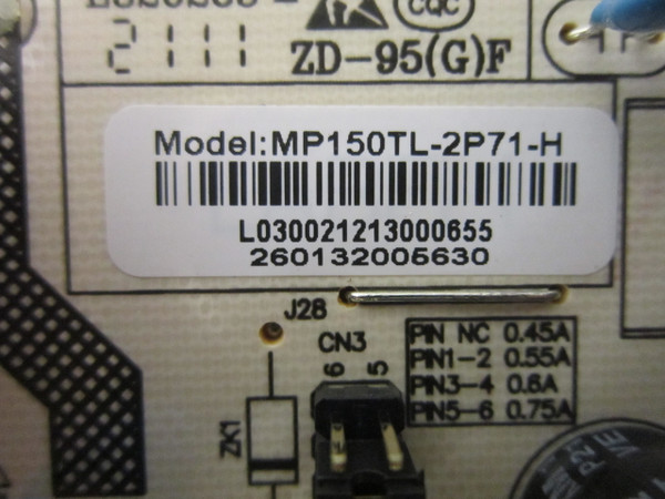 Westinghouse WR65UT4210 Power Board MP150TL-2P71-H