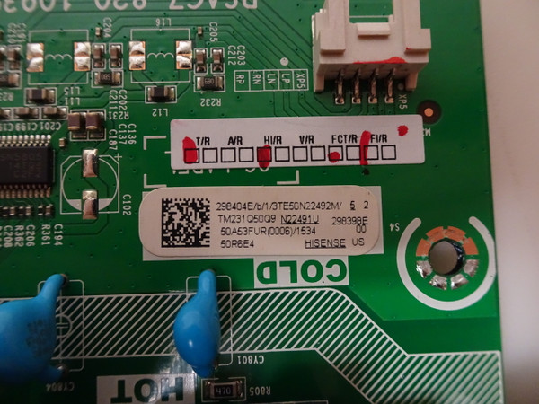 Hisense 50R6E4 Main Board 298404E