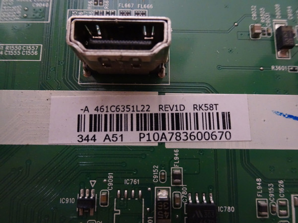 Toshiba 58L7300U Main Board 461C6351L22