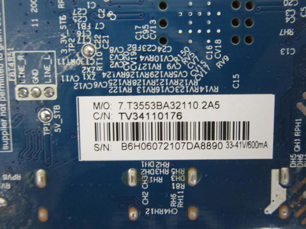 RCA RT3205-E Main Board TV34110176