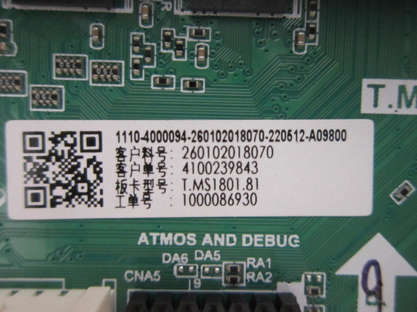 Westinghouse WR65UT4212 Main Board 220512