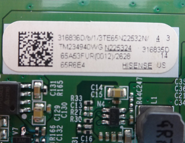 Hisense 65R6E4 Main Board 316836D (RSAG7.820.11722/ROH)