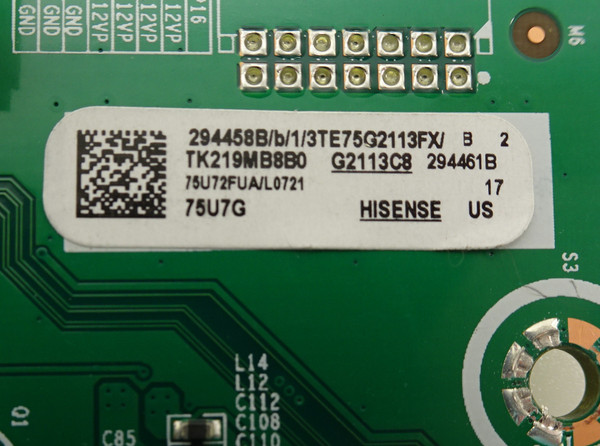 Hisense 75U7G Main Board 294458B (RSAG7.820.10521/ROH)