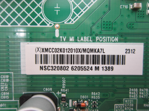 Onn 100012589 Main Board 756TXMCC02K012 (715GD296-C01-000-004Y)