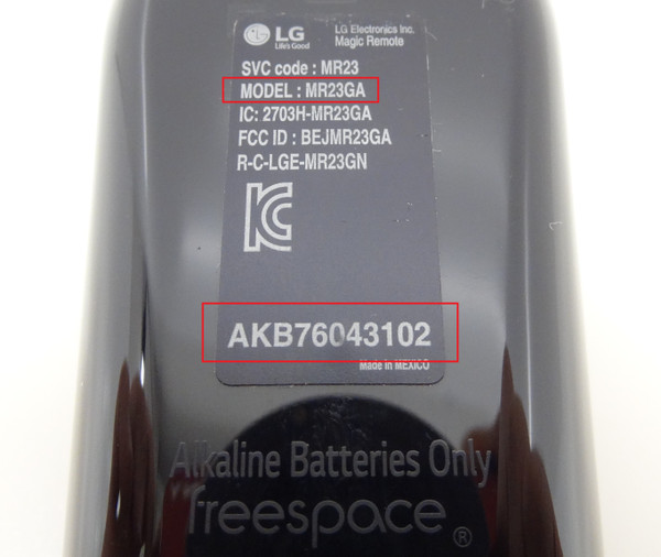 LG OLED42C3AUA, OLED42C3PUA AKB76043102(MR23GA) Remote - Used