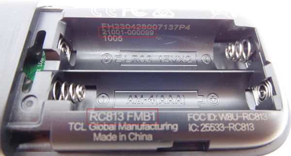 TCL 85S450G 21001-000099(RC813 FMB1) Remote - Used