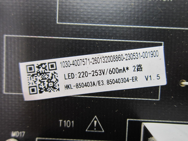 TCL 85Q650G Power Board 260132008860 (HKL-850403A)