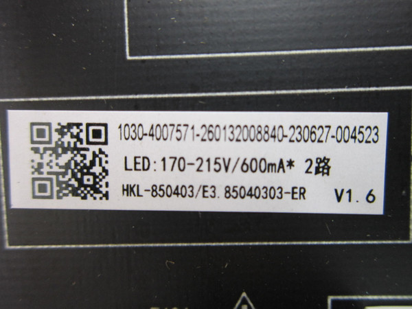 TCL 85S450G 85S470G Power Board 260132008840 (HKL-850403)