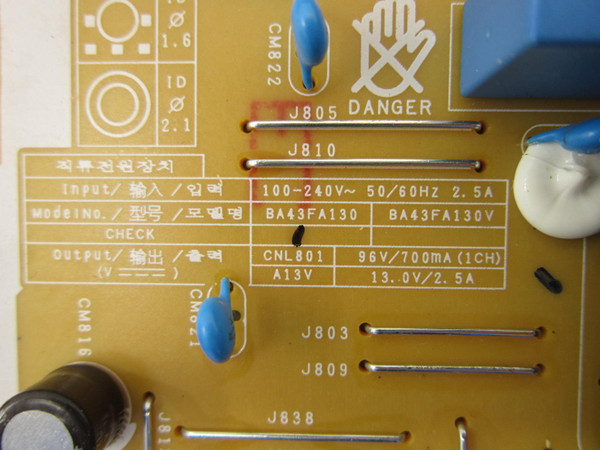 Samsung UN43TU7000FXZA Power Board BA43FA130 (KANT_SU2e_HYBRID_PW)