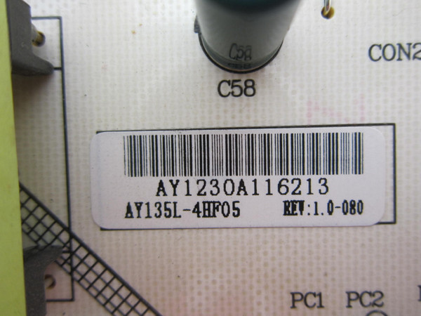 Sceptre X409BV-FHD Power Board AY135L-4HF05 (3BS0033114)