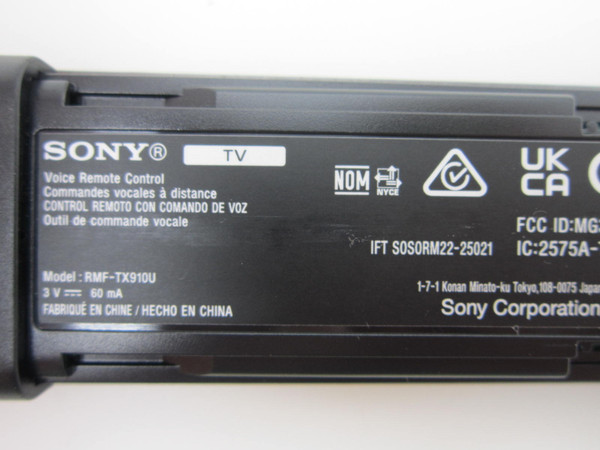 Sony KD-43X89K Bravia Smart Voice TV Backlit Buttons Remote RMF-TX910U-NEW