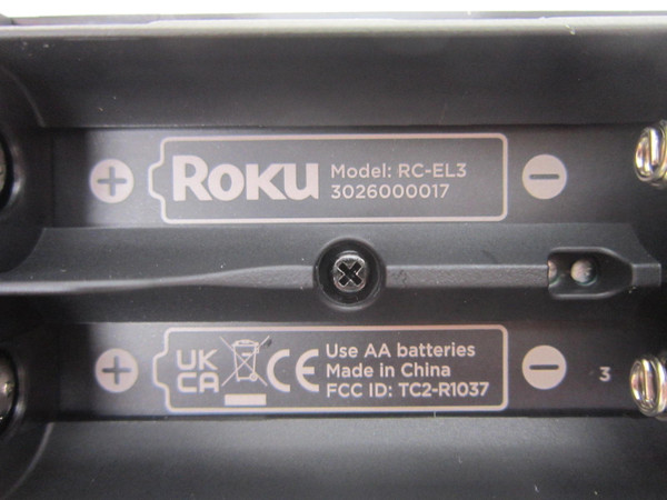 ROKU Voice TV Remote 3026000017-USED (RC-EL3)