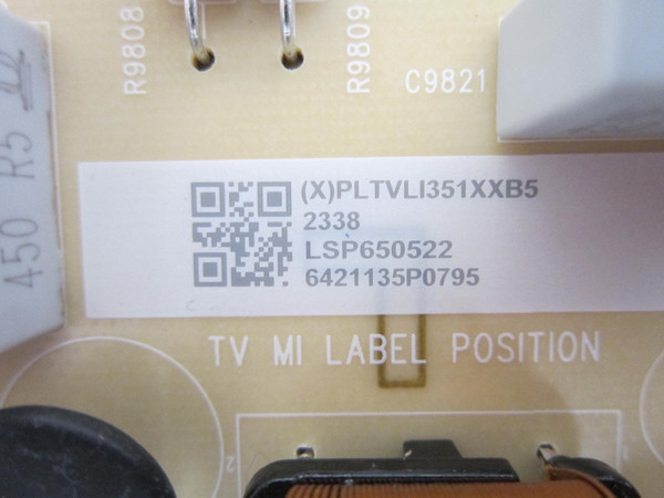 Insignia NS-65F301NA23 Power Supply Board PLTVLI351XXB5 (715G9187-P01-009-003S)