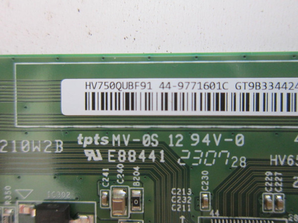 Vizio V755-J04 Hisense 75U9DG T-Con Board HV750QUBF91 (47-6021332)