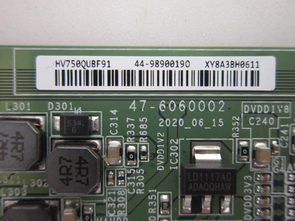 Vizio V755M-K04 V4K75M-0804 T-Con Board 44-9890019 (47-6060002)