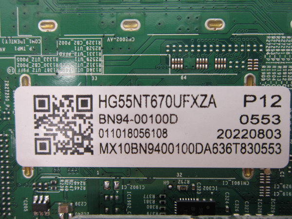 Samsung HG55NT670UFXZA Main Board BN94-00100D (BN41-02611E)