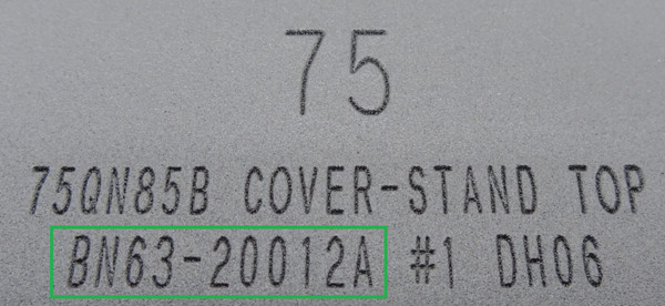 Pre-Owned Samsung QN75Q80C, QN75Q80D BN96-54838C / BN96-56760A Stand w/Screws