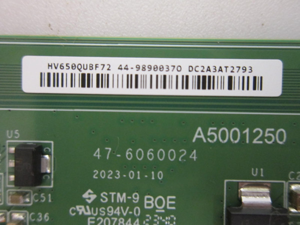 Vizio V655M-K04 V4K65M-0804 T-Con Board 44-9890037 (47-6060024)