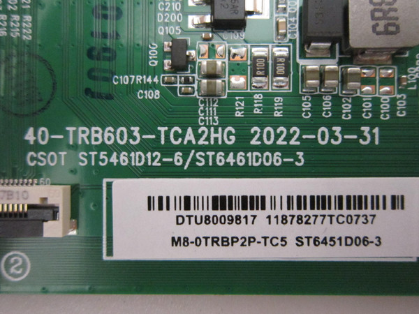 TCL 75Q650F T-Con Board M8-0TRBP2P-TC5 (40-TRB603-TCA2HG / ST5461D12-6)