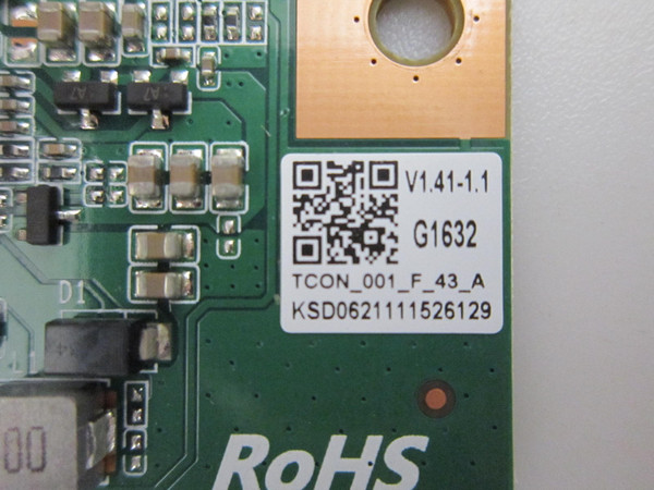 Vizio D43F-J04 T-Con Board KSD06211115 (BOE_CC430LV2D_43001)