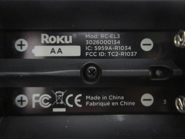 ROKU  Remote 3026000134-USED (RC-EL3)
