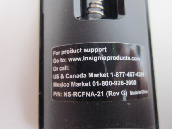USED Insignia NS-55F301NA25 Remote NS-RCFNA-21-G (PUW-2K19-YKF478)